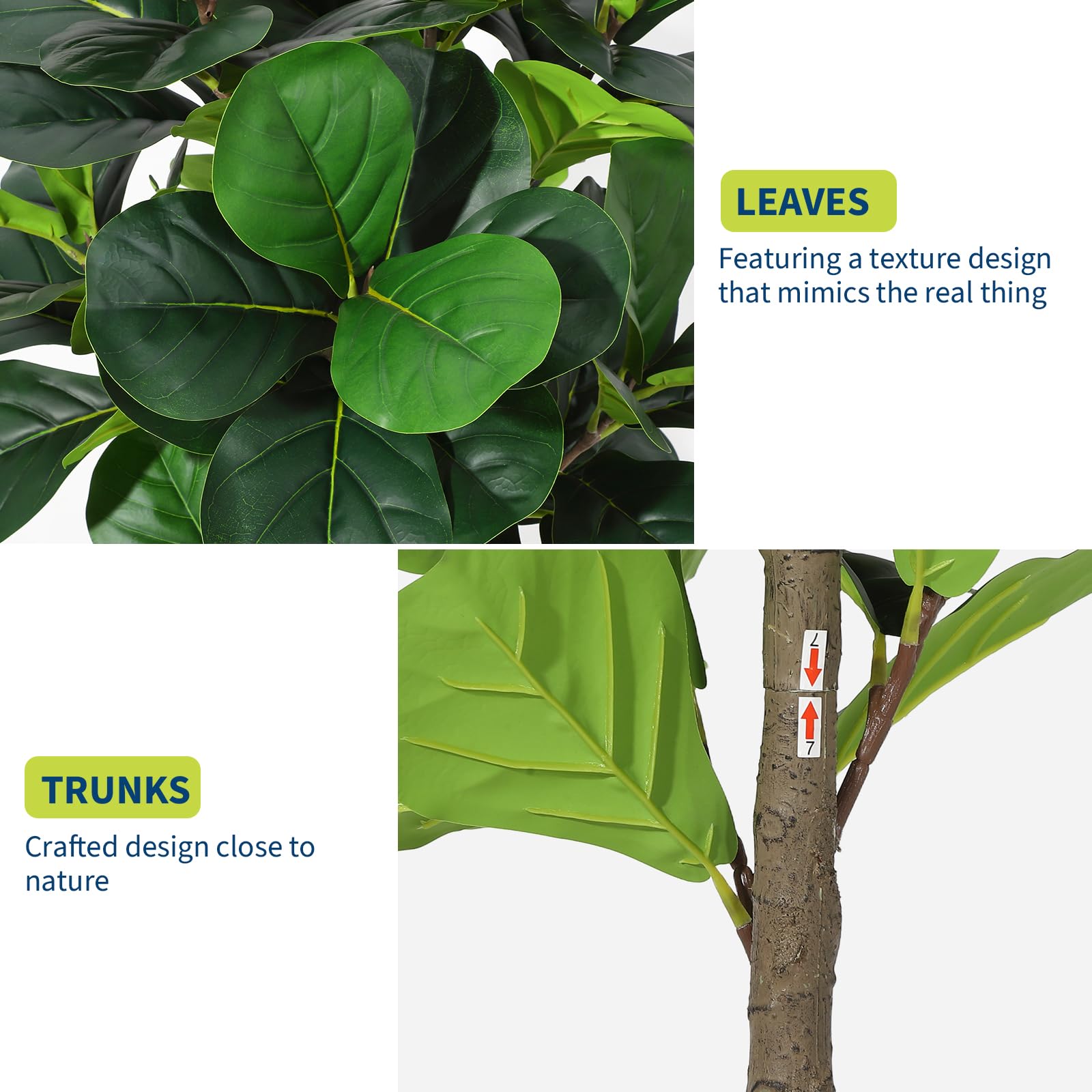 Artificial Fiddle Leaf Fig Tre - Ficus Lyrata Tree avis et prix