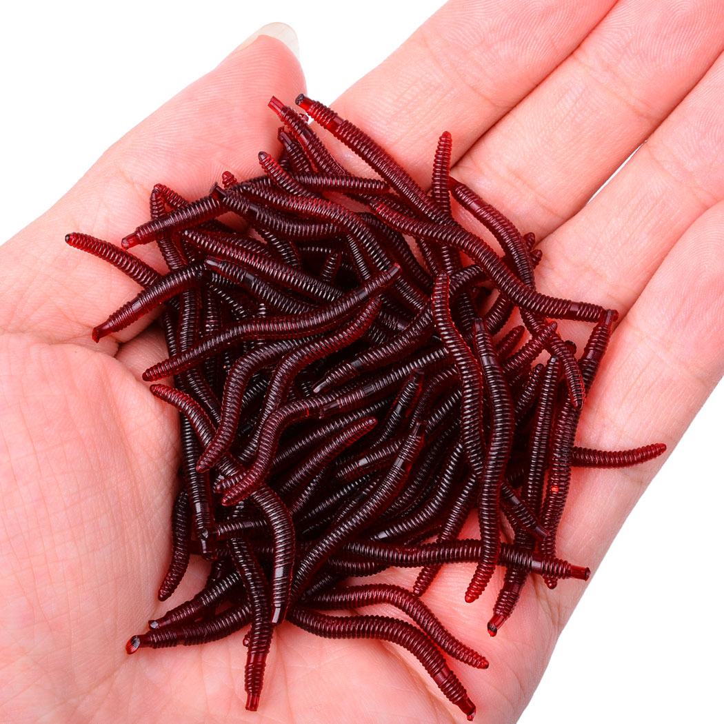 50pcs Lifelike Red Worm Soft L - Aglaonema Red avis et prix