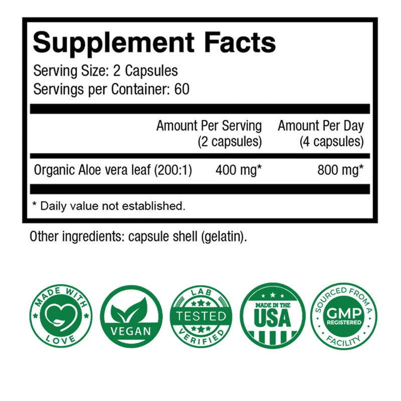Aloe Vera Capsules - Help Prom - Aloe Vera Pot avis et prix
