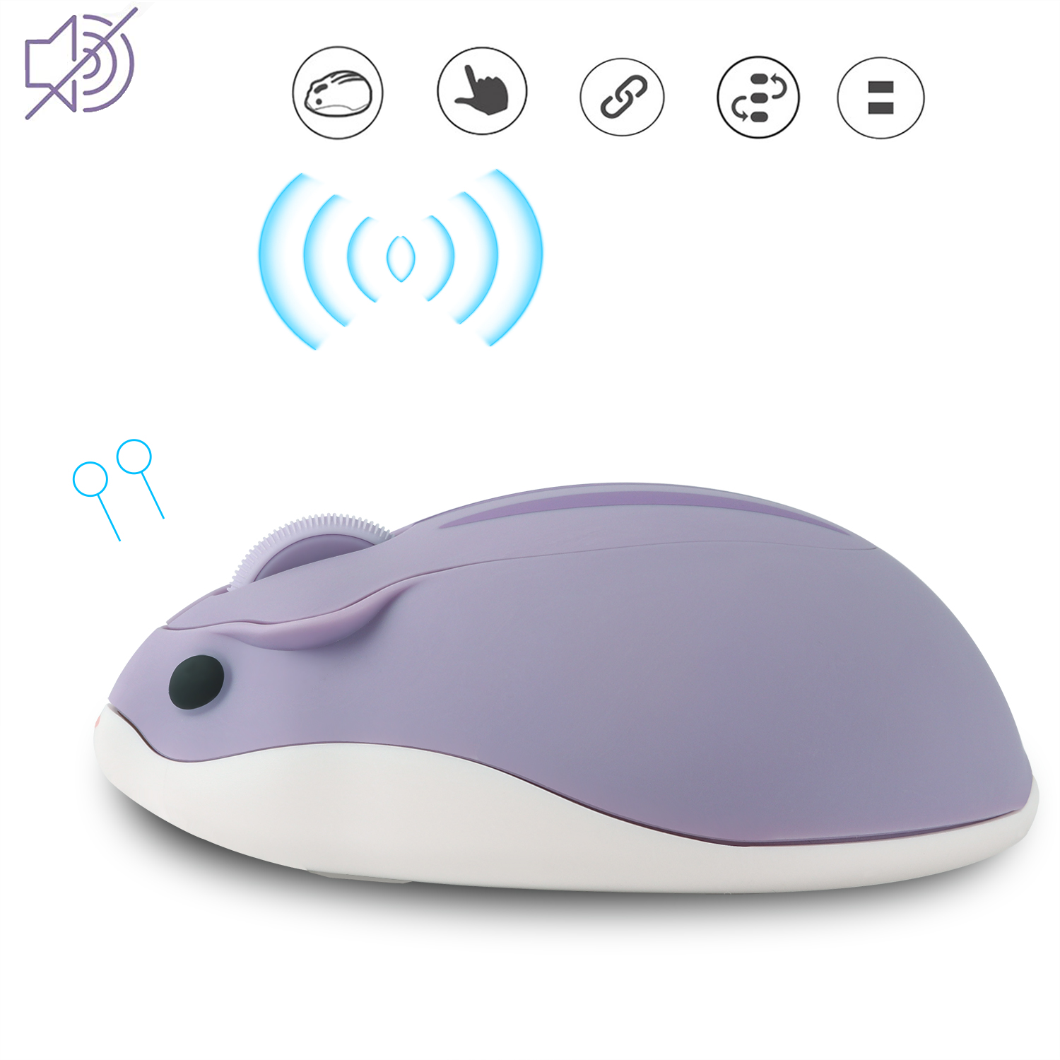 2.4G Wireless Mouse Purple Ham - Tradescantia Purple avis et prix