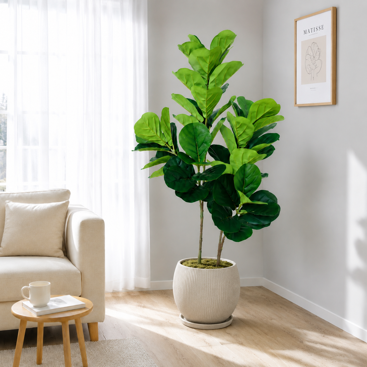130cm/4.3ft Artificial Ficus L - Ficus Lyrata Tree avis et prix