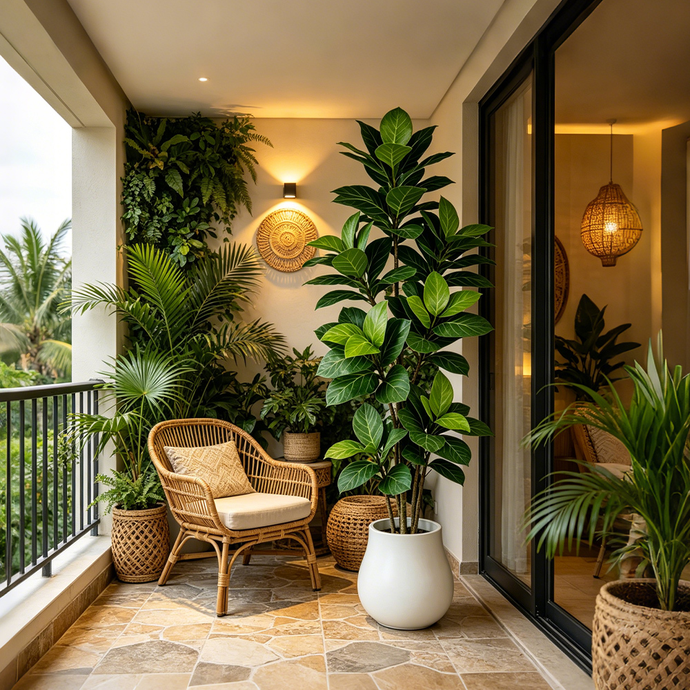 70-130cm Large Artificial Bany - Ficus Lyrata Tree avis et prix