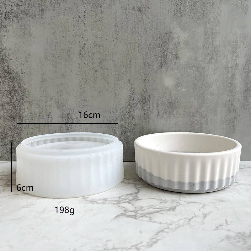 Stripe Flowerpot Silicone Mold - Echeveria Succulent avis et prix