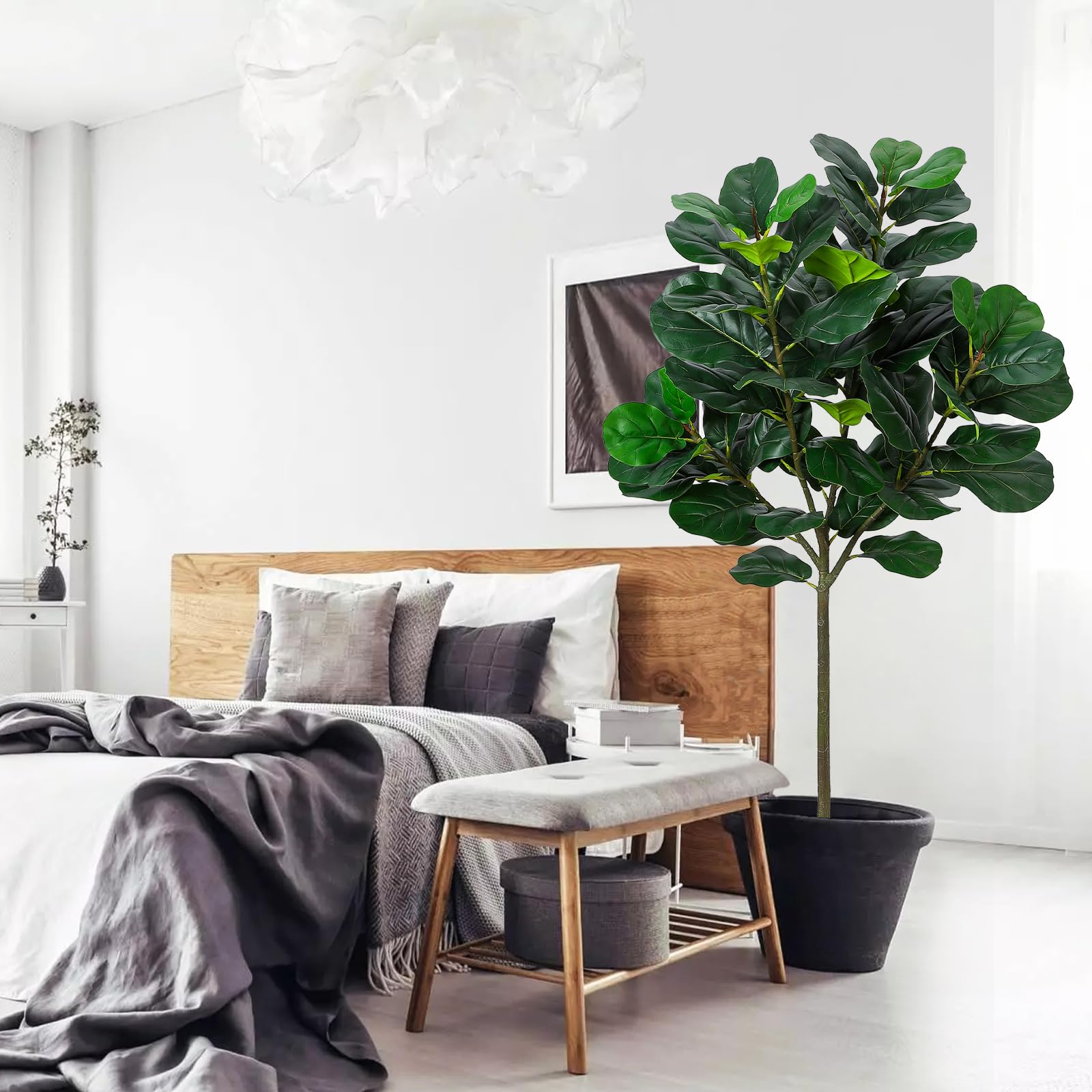 GlowSol 5.2 Ft Artificial Fidd - Ficus Lyrata Tree avis et prix