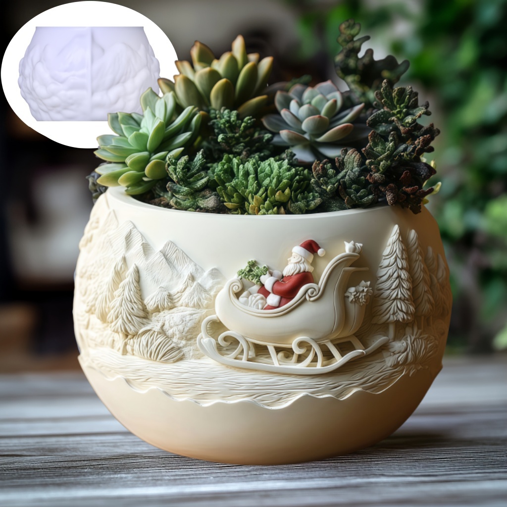 Cedar Sled Santa Claus Relief  - Echeveria Succulent avis et prix